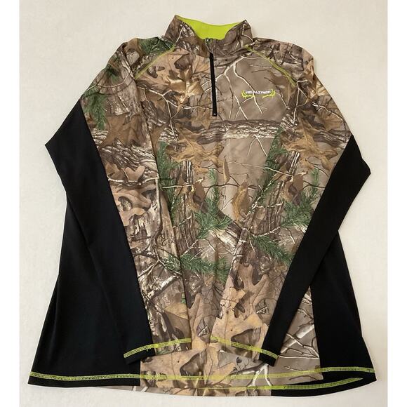 REALTREE Men's L 1/4 Zip Camo Pullover Hunting Jacket Scent Factor / Control - Picture 1 of 9